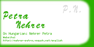 petra nehrer business card